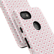 Pink Heart Pattern Google Pixel Tough Case - Stylish and Durable Phone Cover