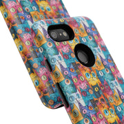 Colorful Cat Google Pixel Phone Case - Tough Cases for Pet Lovers