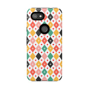 Colorful Diamond Pattern Google Pixel Phone Case - Tough Cases