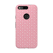 Pink Heart Pattern Tough Google Pixel Phone Case - Cute and Durable Protection