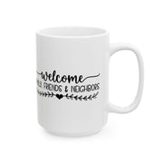 Welcome Family & Friends Ceramic Mug - Perfect for Home Gatherings