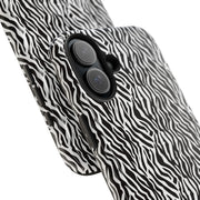Zebra Print Tough Phone Case - Durable Protection for Style and Function