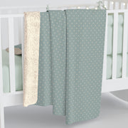 Cozy Neutral Polka Dot Sherpa Fleece Blanket - Perfect for Home Comfort & Gifting