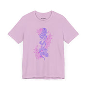 Bohemian Floral Snake Unisex Tee - Soft Pastel Color Shirt for Nature Lovers