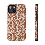 Stylish Zebra Print Tough Phone Case - Durable Protection & Trendy Design