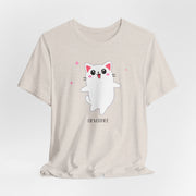 Cute Cat Devotion Unisex Short Sleeve Tee - Fun & Playful T-Shirt for Cat Lovers