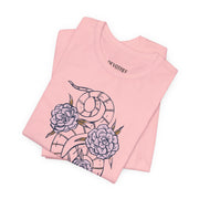 Botanical Snake Unisex Tee - Nature-Inspired Graphic Shirt