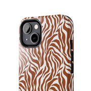 Stylish Zebra Print Tough Phone Case - Durable Protection & Trendy Design