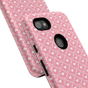 Pink Heart Pattern Tough Google Pixel Phone Case - Cute and Durable Protection