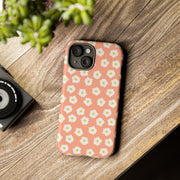Floral Tough Phone Case with Daisy Design