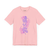 Bohemian Floral Snake Unisex Tee - Soft Pastel Color Shirt for Nature Lovers