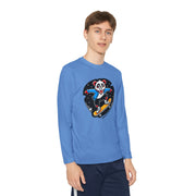 Youth Skateboarding Panda Long Sleeve Tee - Fun and Sporty Design for Active Kids