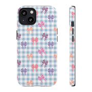 Cute Bow Pattern iPhone Case - Tough Cases for Girls & Women