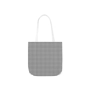 Stylish Black and White Houndstooth Canvas Tote Bag