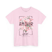 Floral Amour Tee, Romantic T-Shirt, Gift for Her, Cute Casual Wear, Love Shirt, Valentine's Day Gift, Everyday Comfort