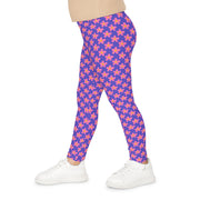 Floral Kids Leggings - Playful Purple Design for Active Girls