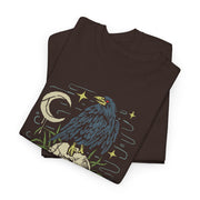 Gothic Raven and Skull Unisex Heavy Cotton Tee