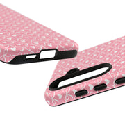 Cute Patterned Samsung Galaxy Phone Case - Tough Cases with Pink Hearts