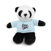 Cute Stuffed Animal with 'Love You' Tee - Perfect Gift for Kids and Beloved Ones