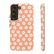 Daisy Pattern Tough Samsung Galaxy Phone Case - Floral Design for Stylish Protection