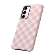 Stylish Pink Plaid Samsung Galaxy Tough Case for Smartphones