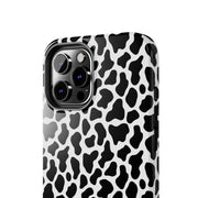 Stylish Cow Print Tough Phone Case - Durable Protection for Animal Lovers