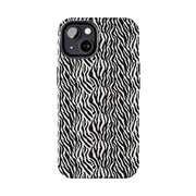 Zebra Print Tough Phone Case - Durable Protection for Style and Function