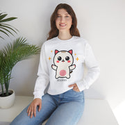 Cute Cat Graphic Unisex Crewneck Sweatshirt - DEVOTREE