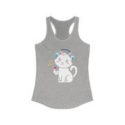 Cute Cat Music Racerback Tank Top for Women