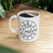 Elegant Clock Design Ceramic Mug - 11oz & 15oz