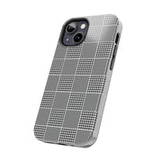 Chic Houndstooth Tough Phone Case - Stylish and Durable Protection