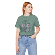 Botanical Snake Unisex Jersey Tee - Stylish Short Sleeve T-Shirt with Floral Design