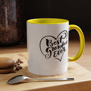 Best Grandma Ever Accent Coffee Mug - Perfect Gift for Mother's Day and Grandparent Celebrations