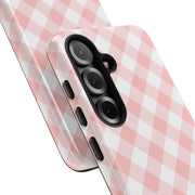 Stylish Pink Plaid Samsung Galaxy Tough Case for Smartphones