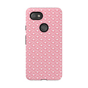 Pink Heart Pattern Tough Google Pixel Phone Case - Cute and Durable Protection