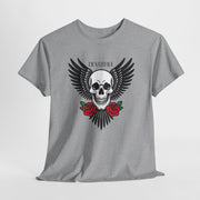 Devil's Wing Skull Unisex Heavy Cotton Tee - Edgy Graphic T-Shirt for Alternative Fashion