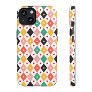 Colorful Playing Card Pattern Tough Case for iPhone