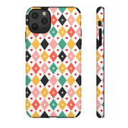 Colorful Playing Card Pattern Tough Case for iPhone