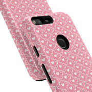 Pink Heart Pattern Tough Google Pixel Phone Case - Cute and Durable Protection