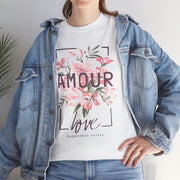 Floral Amour Tee, Romantic T-Shirt, Gift for Her, Cute Casual Wear, Love Shirt, Valentine's Day Gift, Everyday Comfort