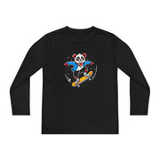 Youth Skateboarding Panda Long Sleeve Tee - Fun and Sporty Design for Active Kids