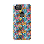 Colorful Cat Google Pixel Phone Case - Tough Cases for Pet Lovers