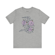 Floral Snake Unisex Jersey Tee - Stylish Graphic T-Shirt for Nature Lovers