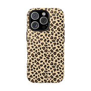 Leopard Print Tough Phone Case - Stylish Protection for Your Device