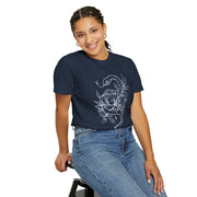 Unisex Snake and Floral Graphic T-Shirt - Edgy Vintage Style Tee