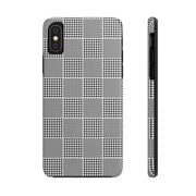 Chic Houndstooth Tough Phone Case - Stylish and Durable Protection