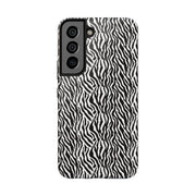Zebra Print Tough Phone Case - Durable Protection for Style and Function