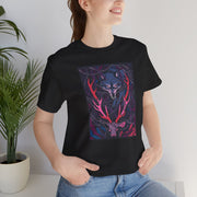 Nature-Inspired Graphic Tee - Wolf & Deer Design
