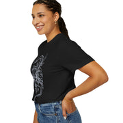 Unisex Snake and Floral Graphic T-Shirt - Edgy Vintage Style Tee