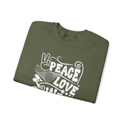 Peace Love Weed Unisex Crewneck Sweatshirt